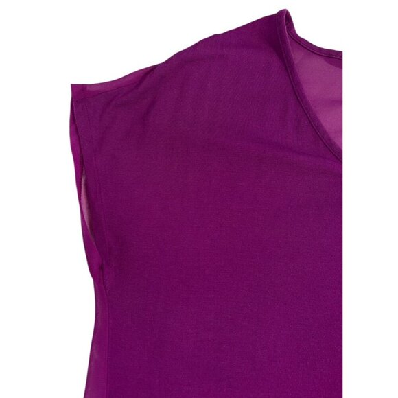 EXPRESS Flowy Top with Sheer Cross Back (S) - Picture 3 of 6